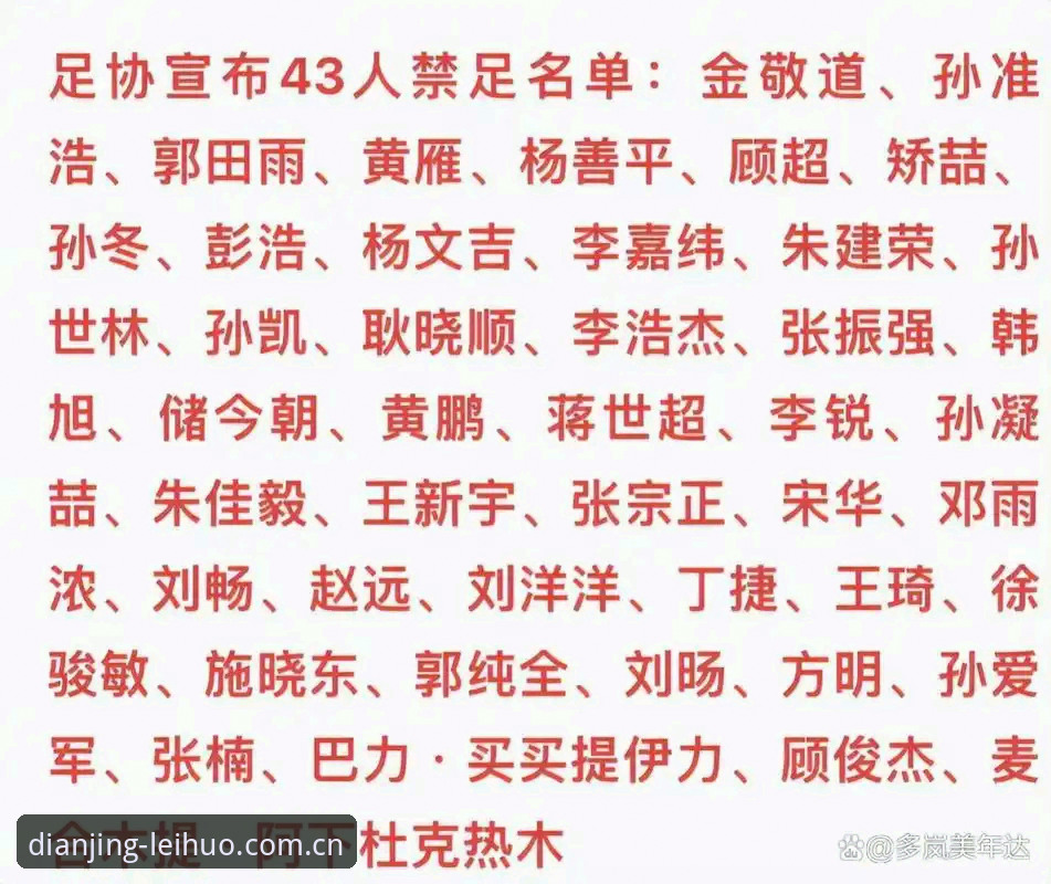 揭秘中国足协第三批禁足名单背后的足球生态重构